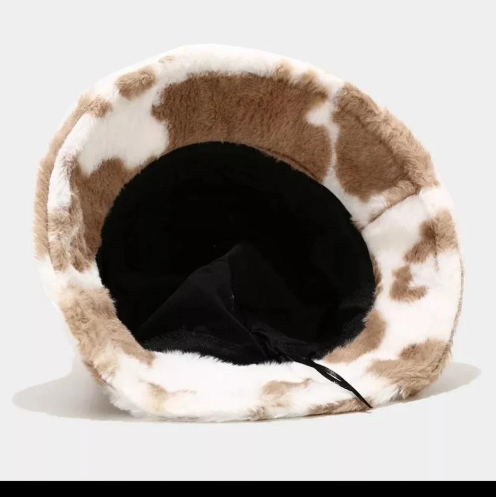 CLEARANCE Faux Fur Animal Print Bucket Hat Cap NEW!
